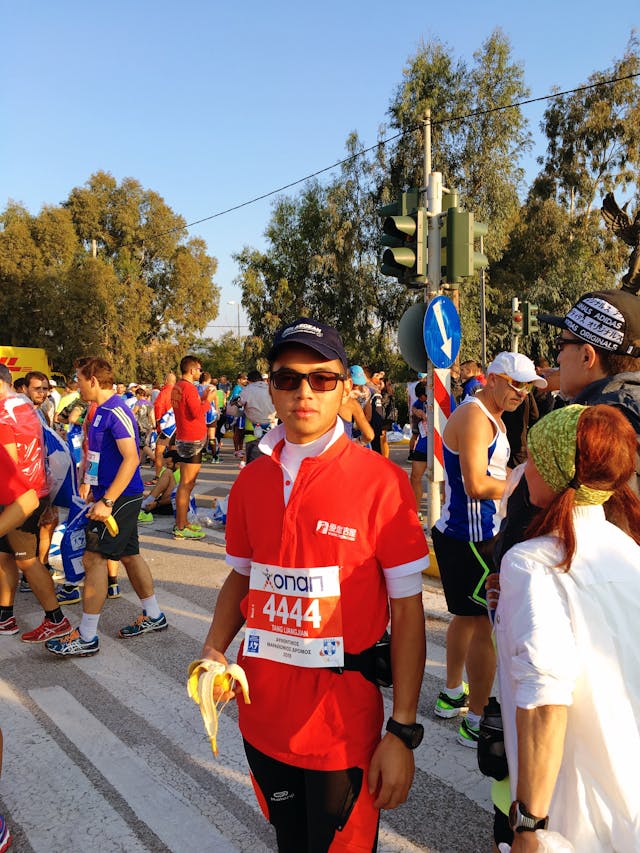 The first oversea marathon I had in Athen